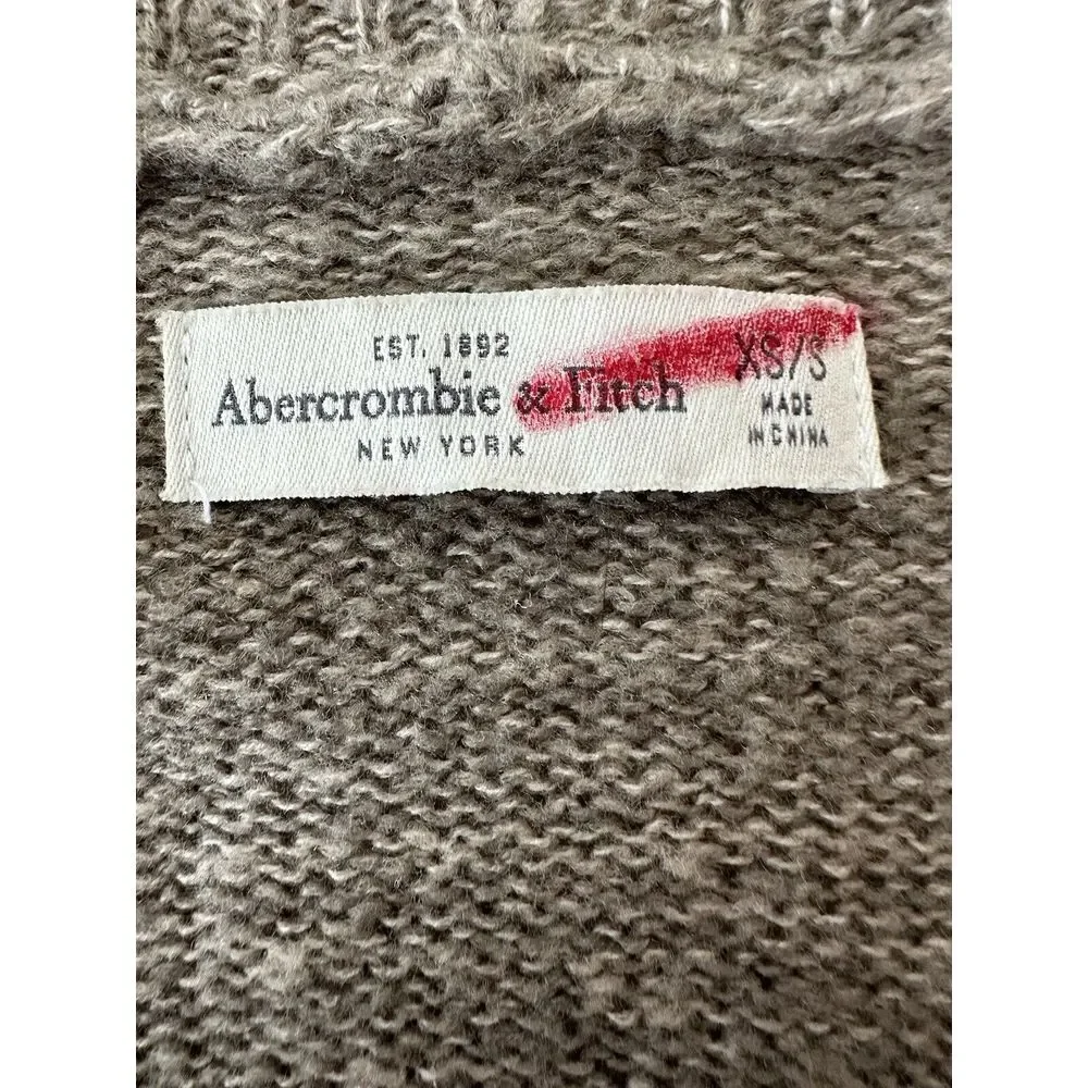 Abercrombie & Fitch Cardigan Womens XS/S Waterfall Wool Blend Boho Cozy Outdoor‎
